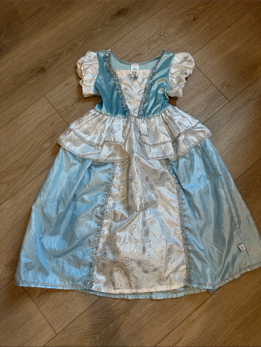 Little Adventures Blue and White Cinderella Inspired Princess Dress Up for Kids